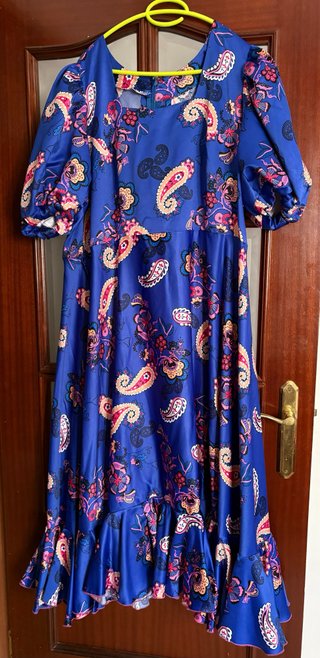 Traje de flamenca azul