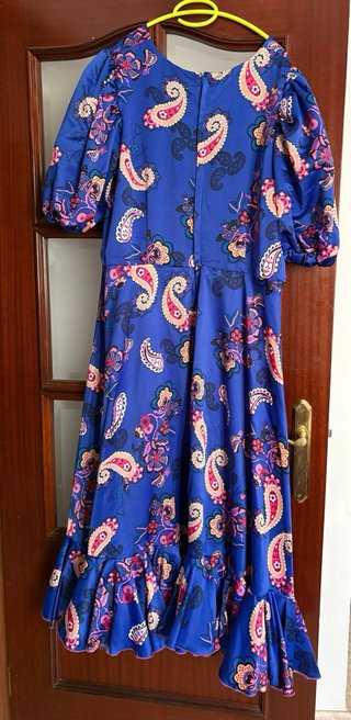 Traje de flamenca azul