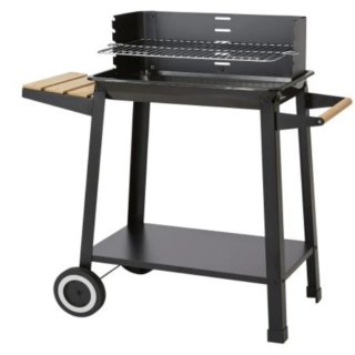 Barbacoa de metal y madera