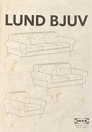 Sofá verde de 3 plazas Lund Bjuv.