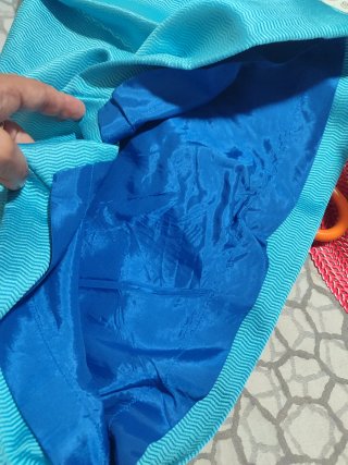 Vestido fiesta azul turquesa,hecho a medida.