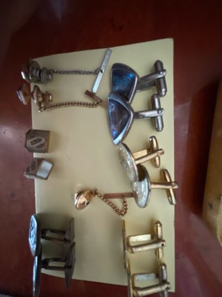Gemelos y pasador de corbata vintage