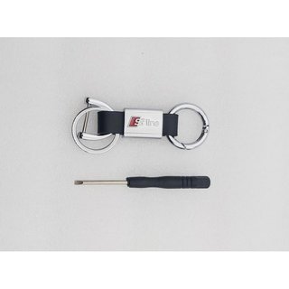 Llavero de Cuero Logo Metalico AUDI SLINE REGALO