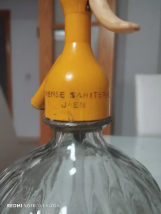 Botella sifón vintage cristal