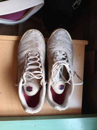 Zapatillas Nike Air Max Tn Doradas Blancas