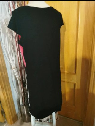 Vestido Cortefiel Negro y Rosa