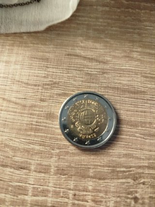 Moneda 10 años Euro Conmemorativa