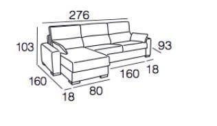 SOFA CAMA CON CHAISE LONGUE VIGO EXPRESS