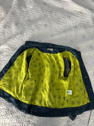 Chaqueta vintage vaquera cropped manga 3/4