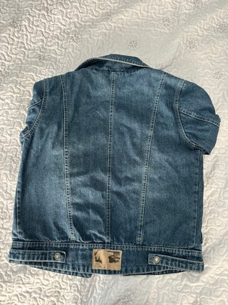 Chaqueta vintage vaquera cropped manga 3/4