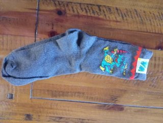 LOTE 2 PARES Calcetines grises con dibujo talla 35