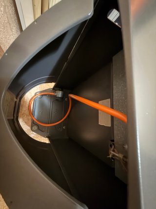 Estufa de butano negra como nueva