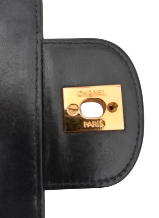 Bolso Chanel Negro Piel Matelassé Vintage