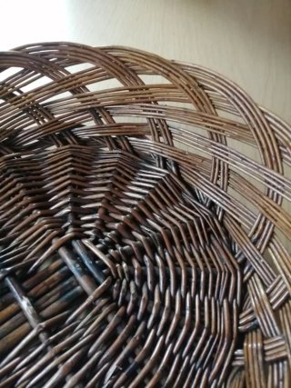 2 cestas mimbre 35 cm
