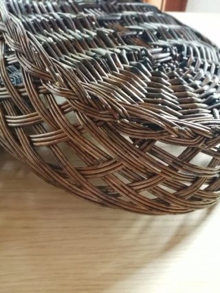 2 cestas mimbre 35 cm