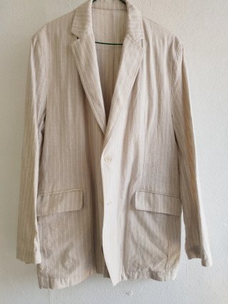 Chaqueta de lino beige