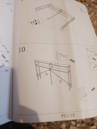 Mesa consola madera y metal solamente en persona p