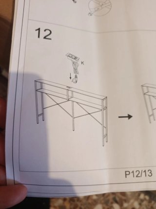 Mesa consola madera y metal solamente en persona p