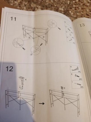 Mesa consola madera y metal solamente en persona p