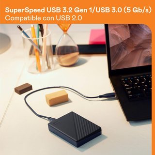 WD My Passport 5TB USB 3.2 portátil negro