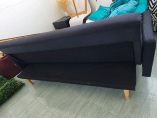Sofá Cama Nórdico 3 Plazas Negro