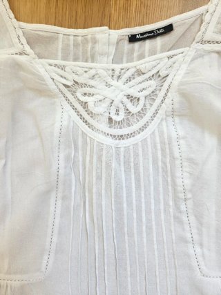 Blusa Massimo Dutti Blanca Talla M