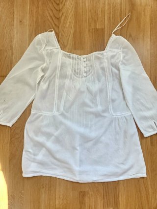 Blusa Massimo Dutti Blanca Talla M