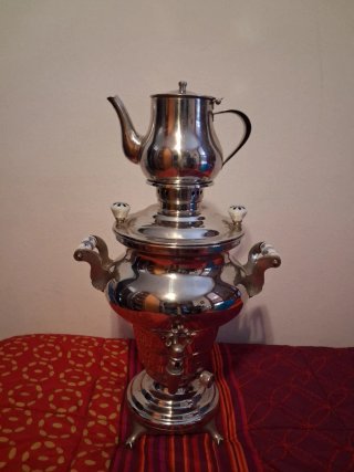 Samovar Eléctrico Plateado