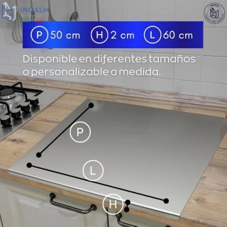 Tabla Acero Inoxidable Amasar Pizza 60x50 cm