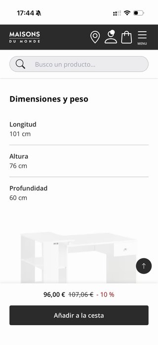 Escritorio blanco nuevo