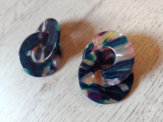 Pendientes acrílicos multicolor