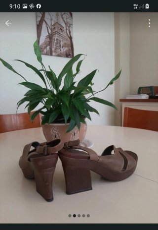 Zapatos de piel tacón