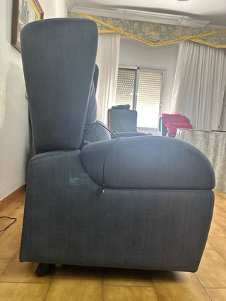 Sillón eléctrico reclinable azul