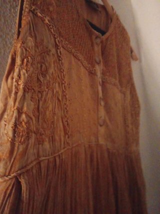 Vestido bambula vintage largo