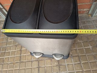 Cubo basura 2 compartimentos metal