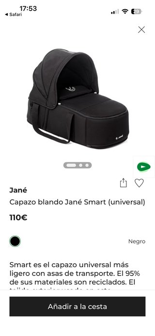 Capazo Jané Smart Negro