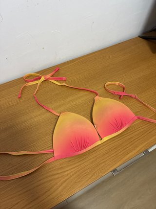 Sujetador bikini degradado rosa y amarillo