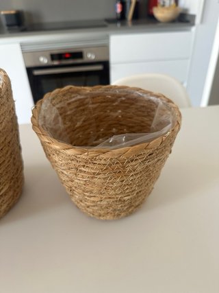 Juego 3 Macetas Fibra Natural