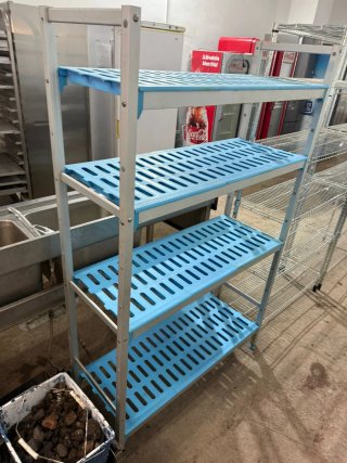 Estantería Metálica y Plástico Azul