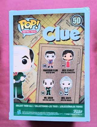 Funko Pop! Clue Mr. Green con tubo #50 Nuovo