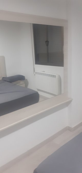 Espejo Mueble Pared Beige/Gris
