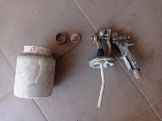 Kit compressore aria: pistola vernice, gonfiatore