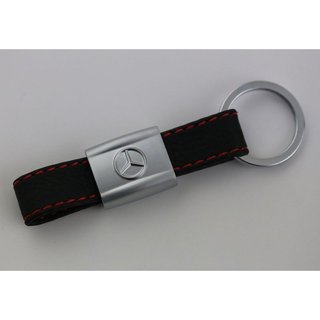 Llavero de Cuero Logo Metalico MERCEDES REGALO