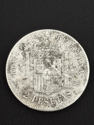 Moneda de 5 pesetas de plata de 1881