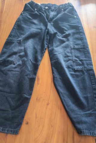 Pantalones cargo baggy azules