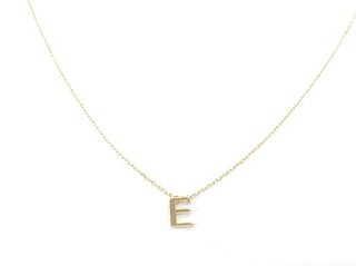 Collar inicial E de oro