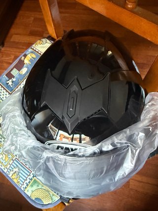 Casco de moto negro talla M