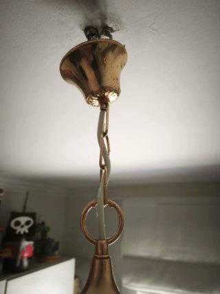 Lámpara de techo colgante dorada