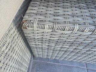 Sofá modular exterior beige y gris