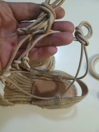 Zara Esparteñas Beige Atadas son 36 dan para 37